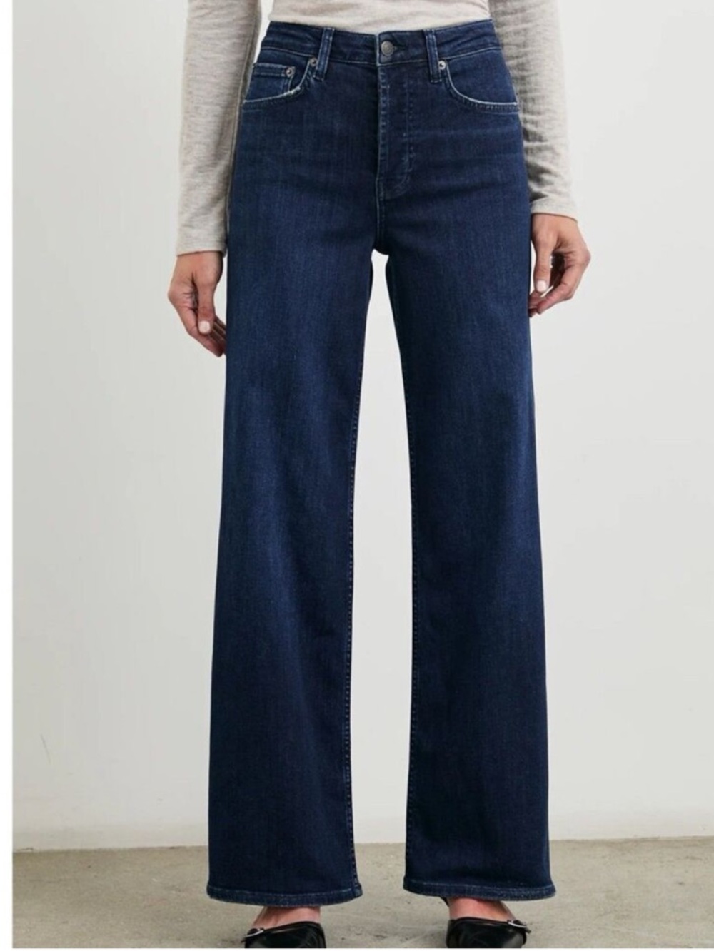 Rails The Getty High Rise Wide Leg Jeans Size 26 Button Fly